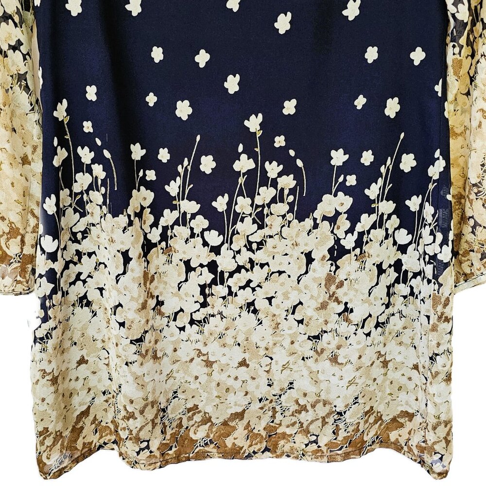Yumi Elegant Floral Ombre Dress – Women's US 2/4 - Picture 3 of 11